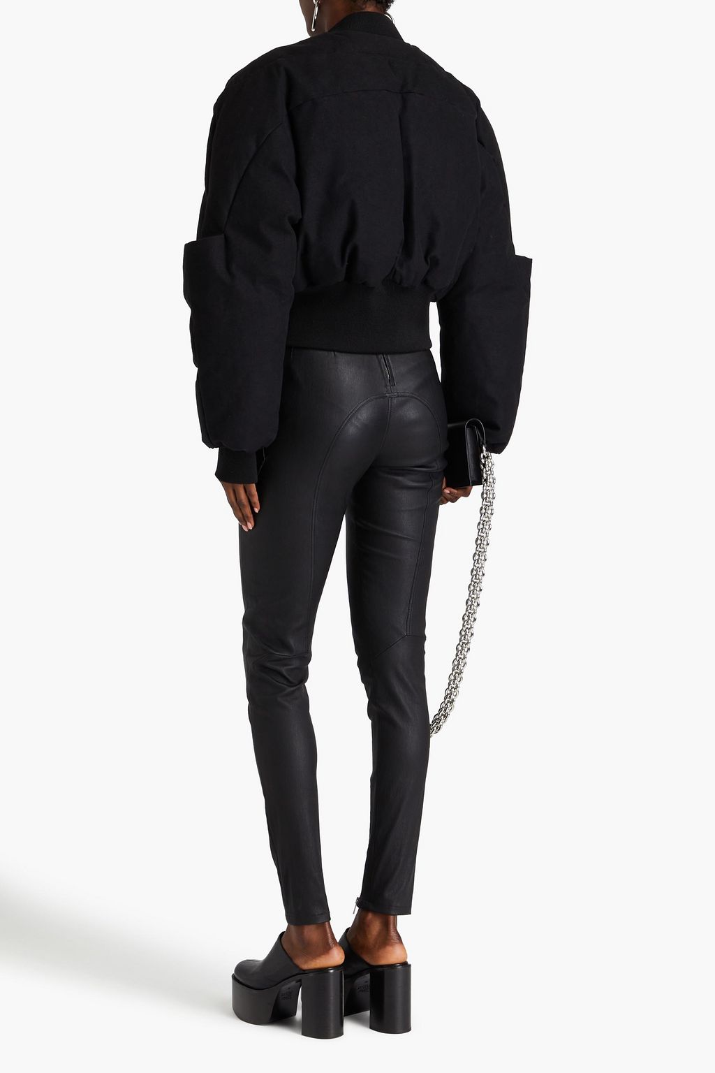 RICK OWENS Quilted cotton down bomber jacket