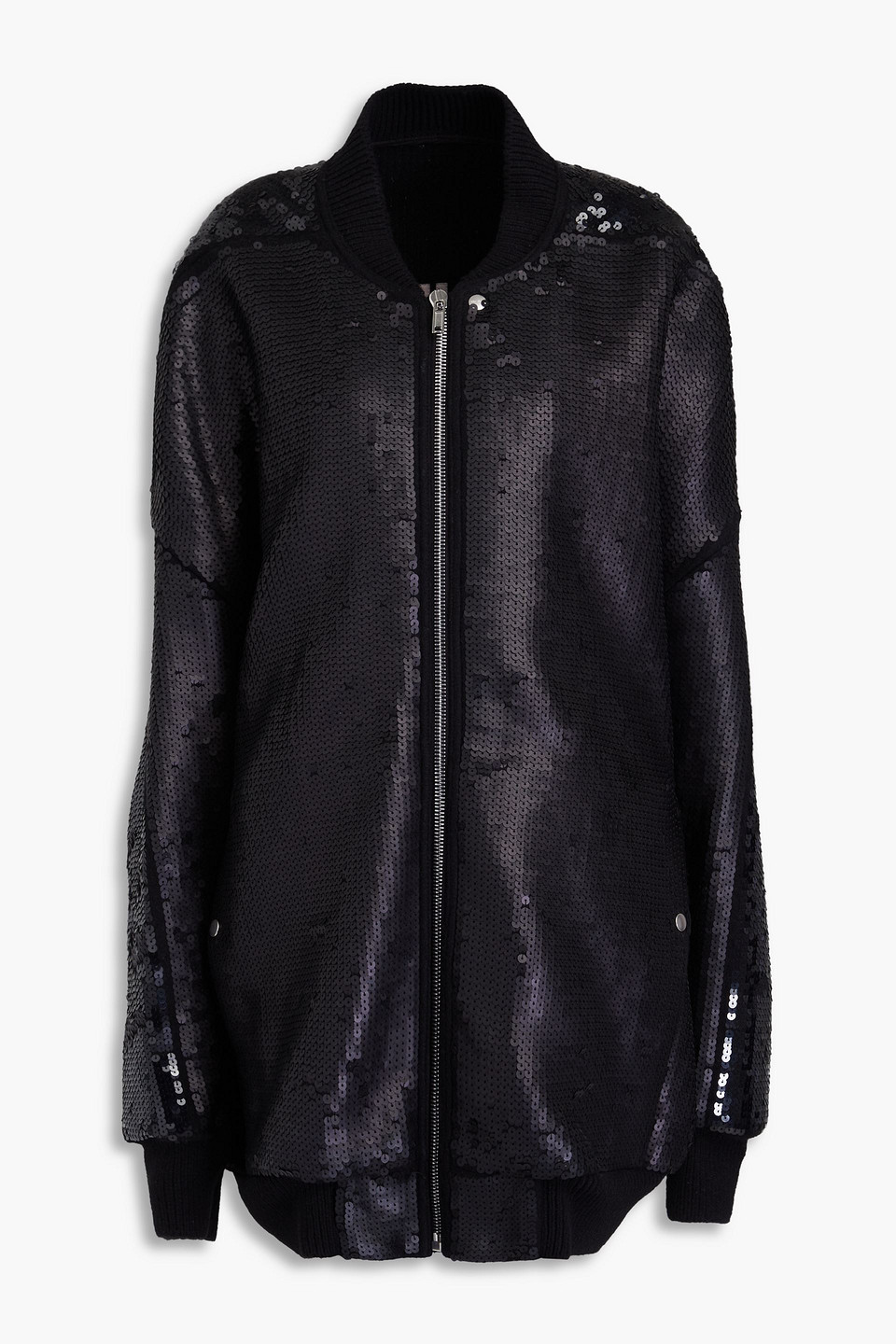 Rick Owens - Oversized wool sequined bomber jacket - Black - IT 40