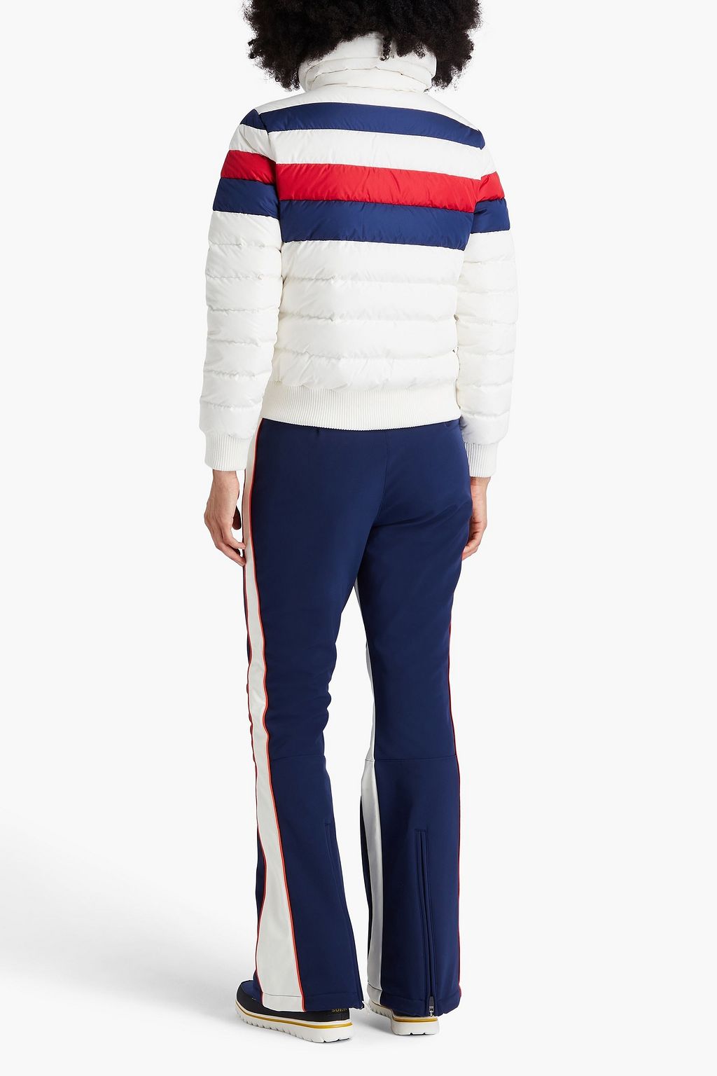 PERFECT MOMENT Queenie quilted striped shell down jacket