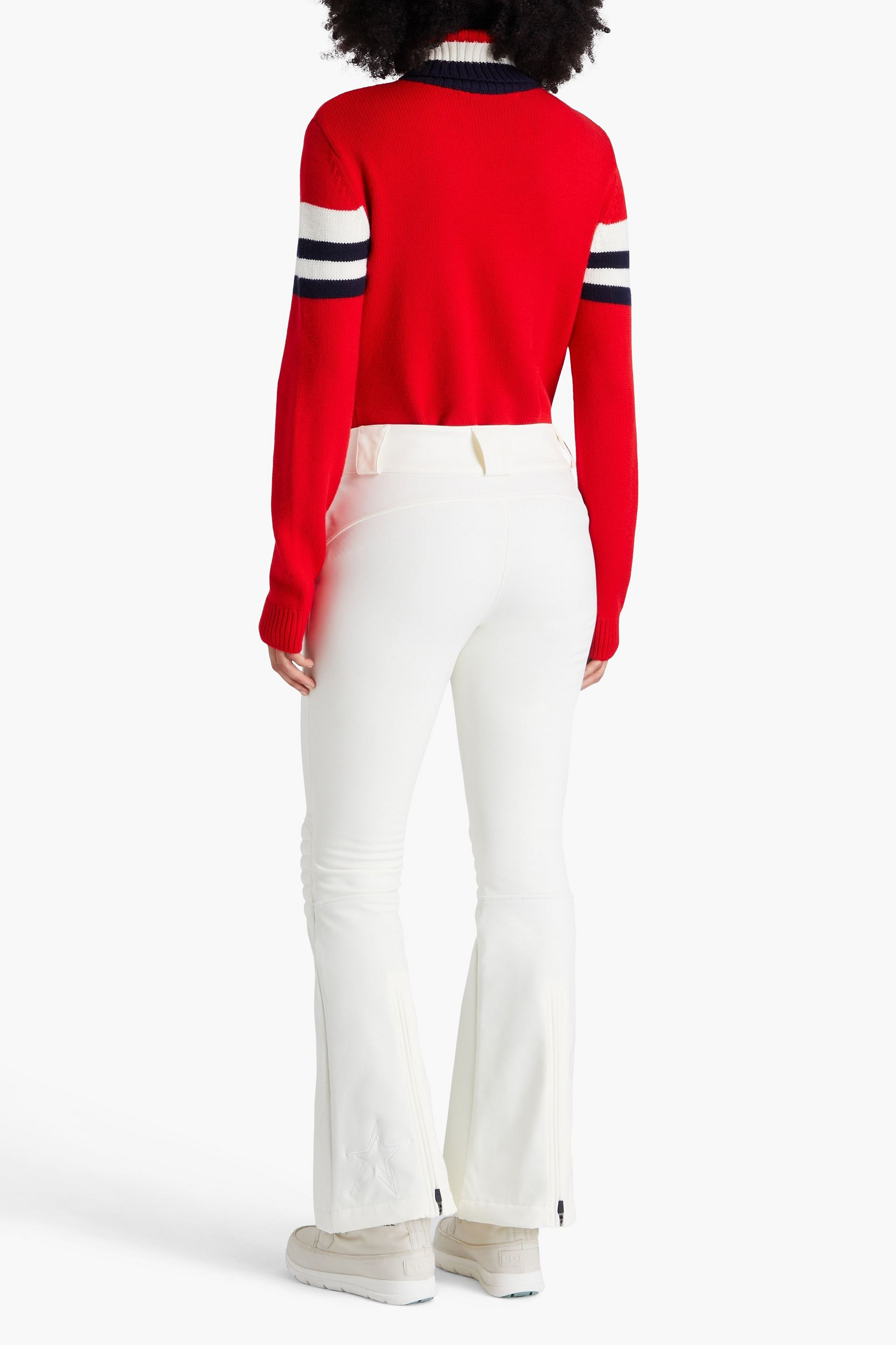 PERFECT MOMENT Intarsia-knit merino wool turtleneck sweater thumbnail