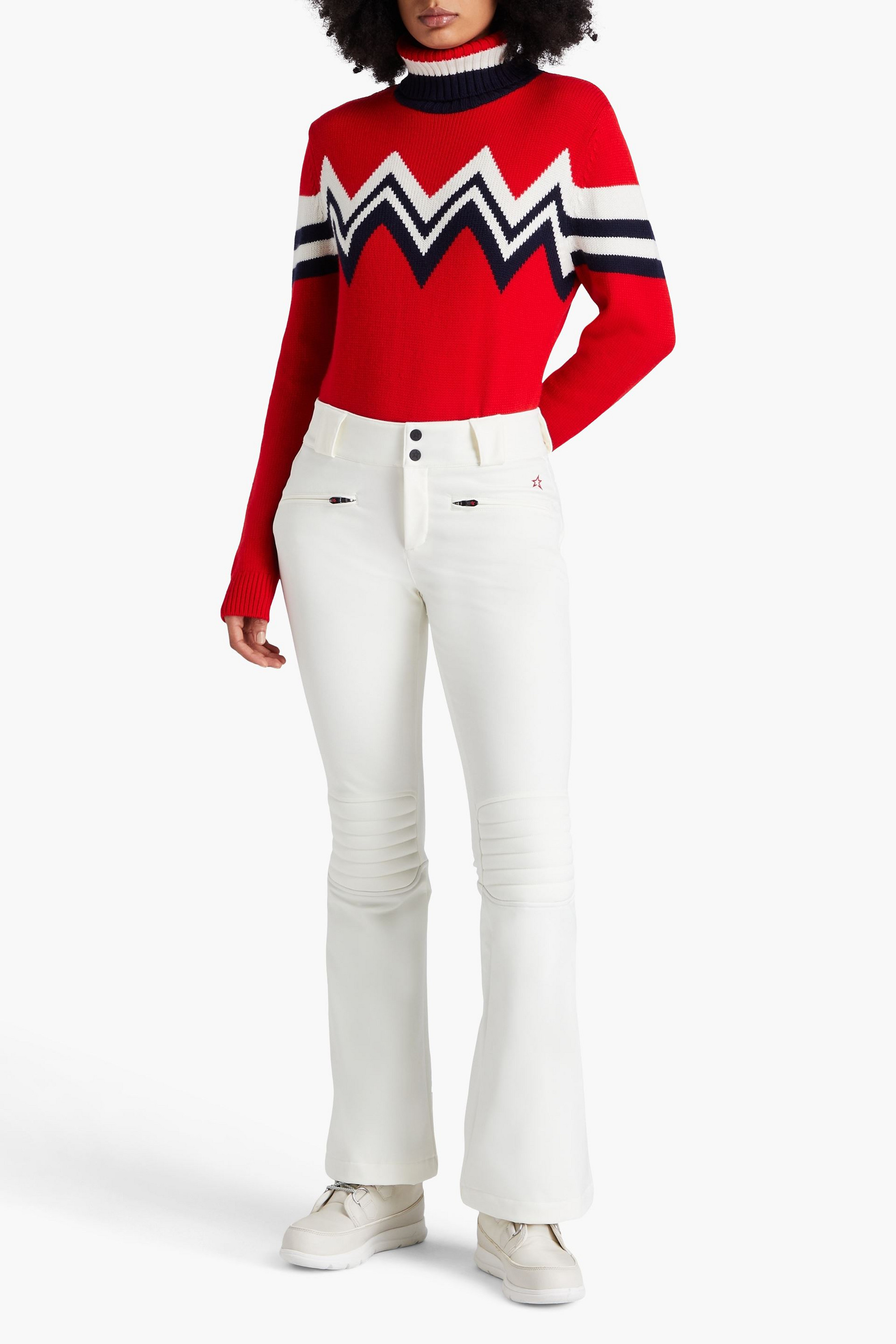 PERFECT MOMENT Intarsia-knit merino wool turtleneck sweater