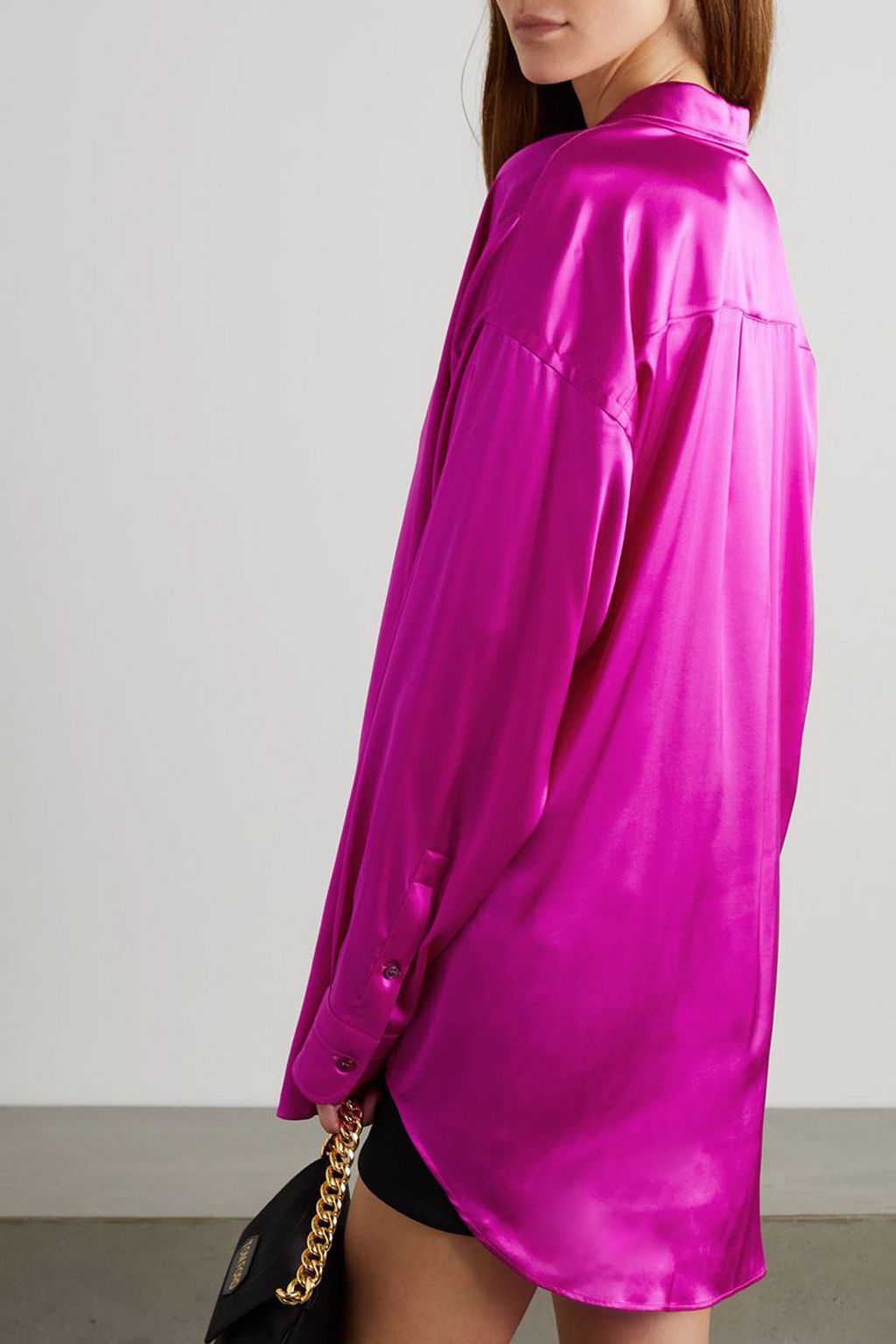 TOM FORD Silk and Lyocell-blend satin shirt
