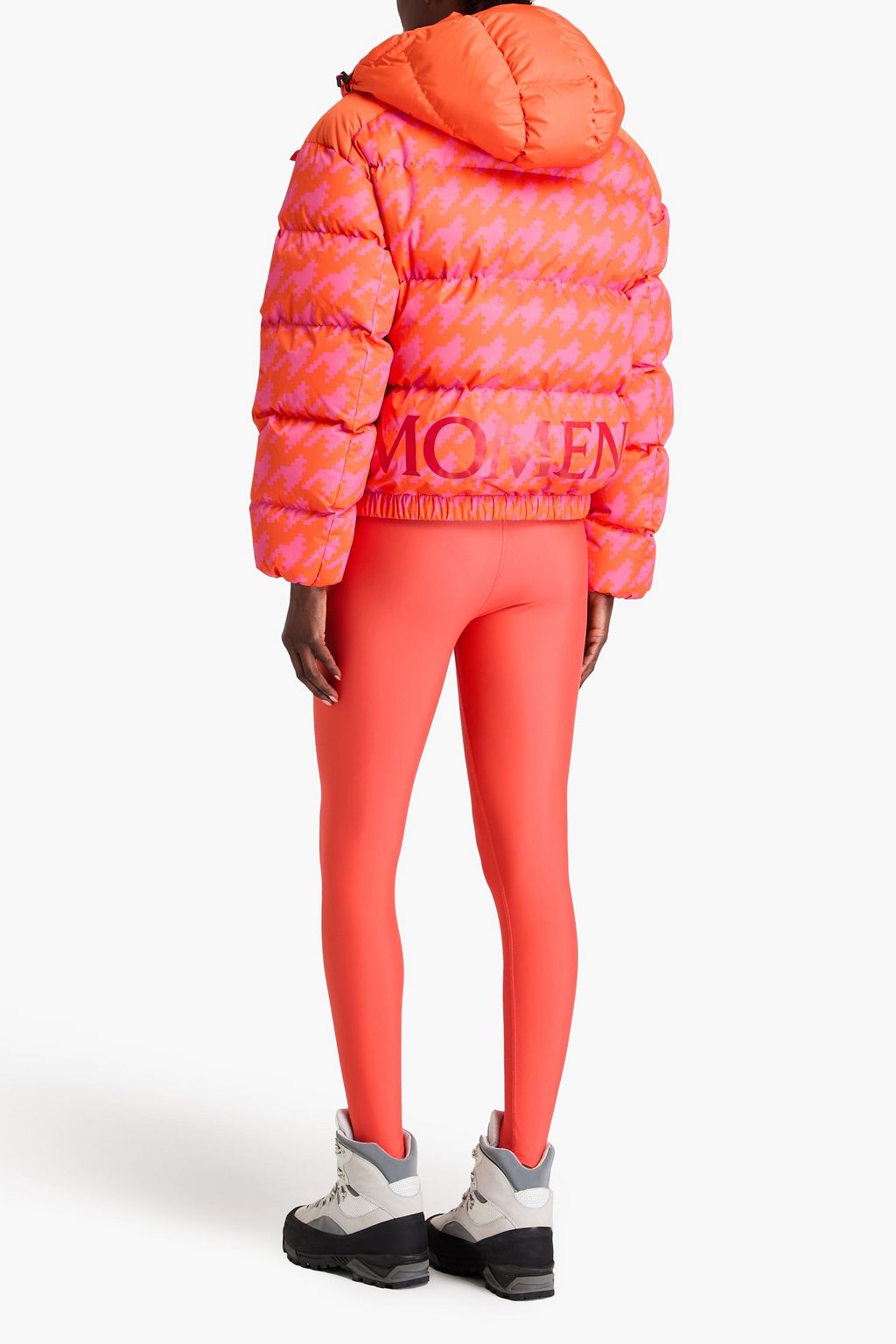 PERFECT MOMENT Quilted houndstooth ski jacket