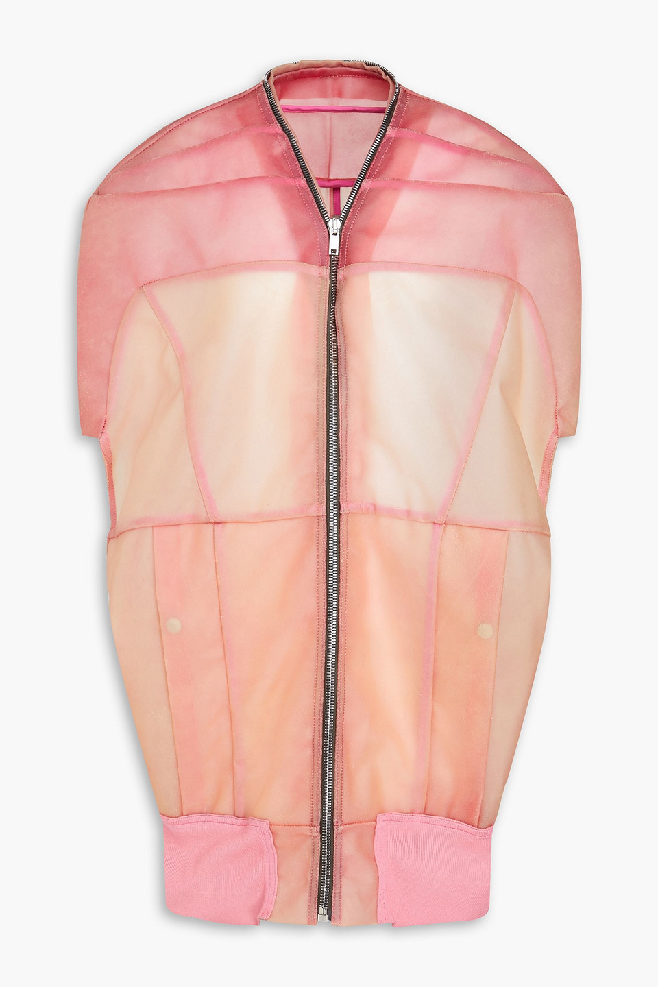 Rick Owens - Girdered Bubble leather jacket - Pink - ONESIZE