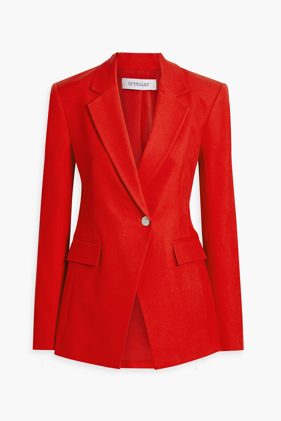 Derek Lam 10 Crosby Double-breasted Cotton-blend Twill Blazer In Tomato Red
