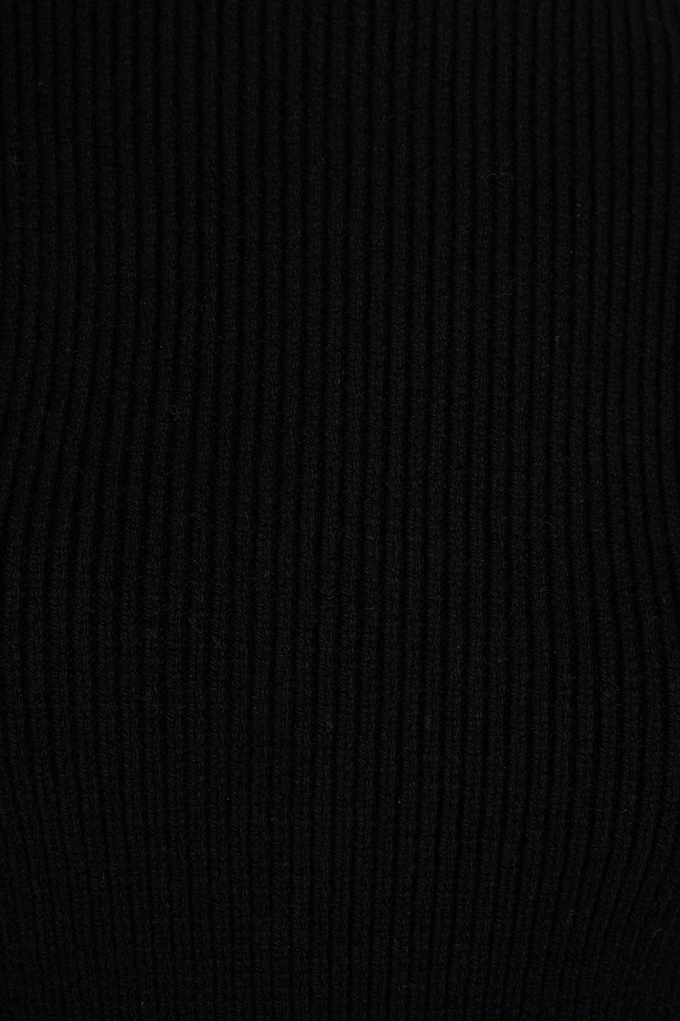 Rick Owens Asymmetric Ribbed Cashmere-blend Sweater In Black