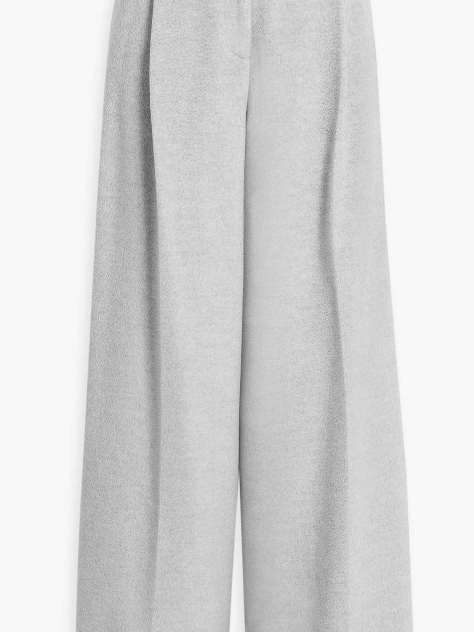 primrose wool-blend felt wide-leg pants