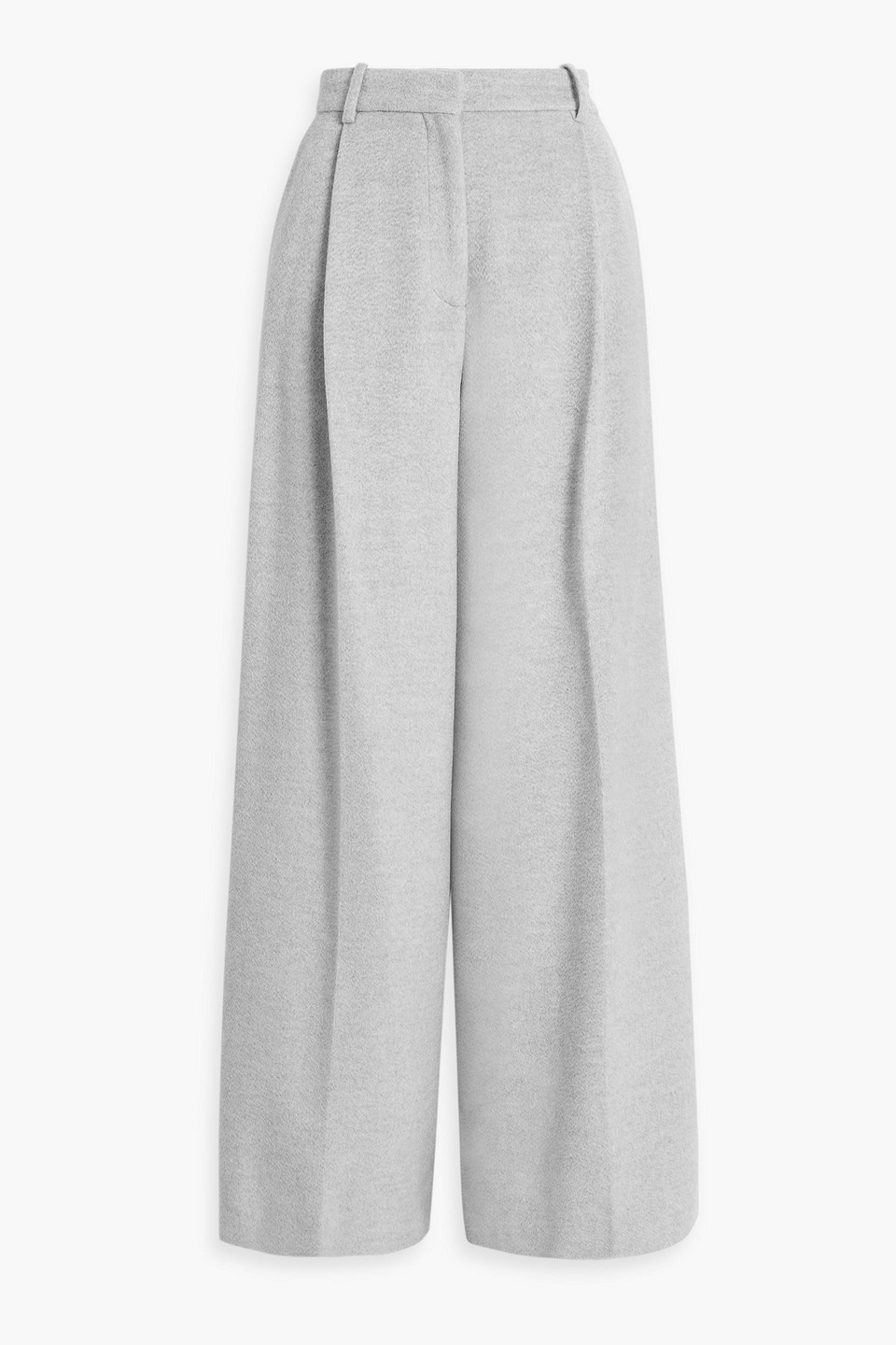 Joseph Primrose Wool-blend Felt Wide-leg Pants In Light Gray