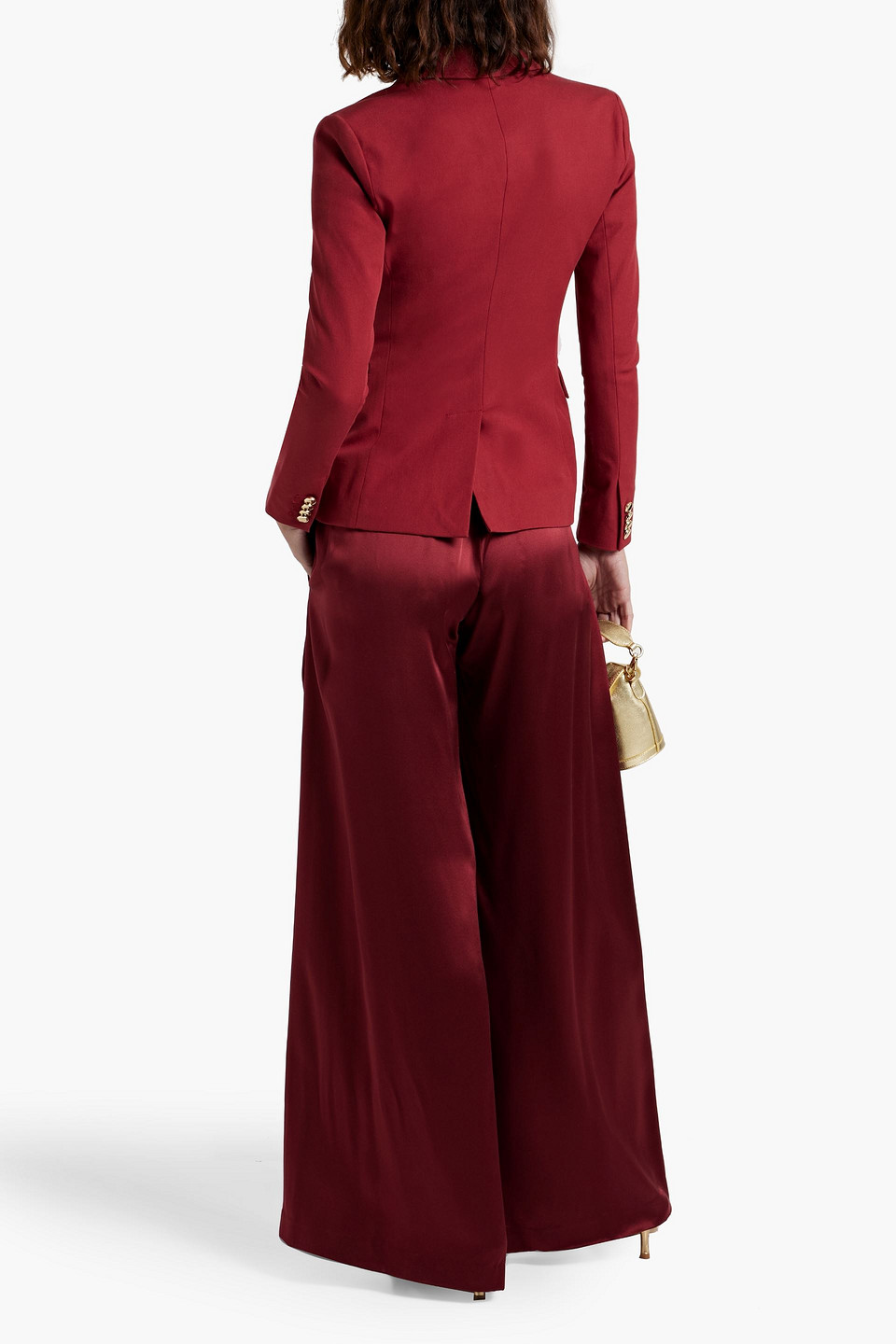 Derek Lam 10 Crosby Allir Cotton-blend Twill Blazer In Claret