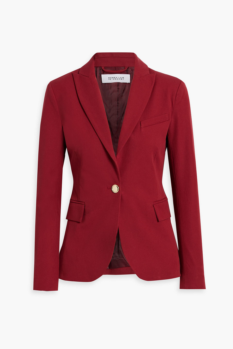 Derek Lam 10 Crosby Allir Cotton-blend Twill Blazer In Claret