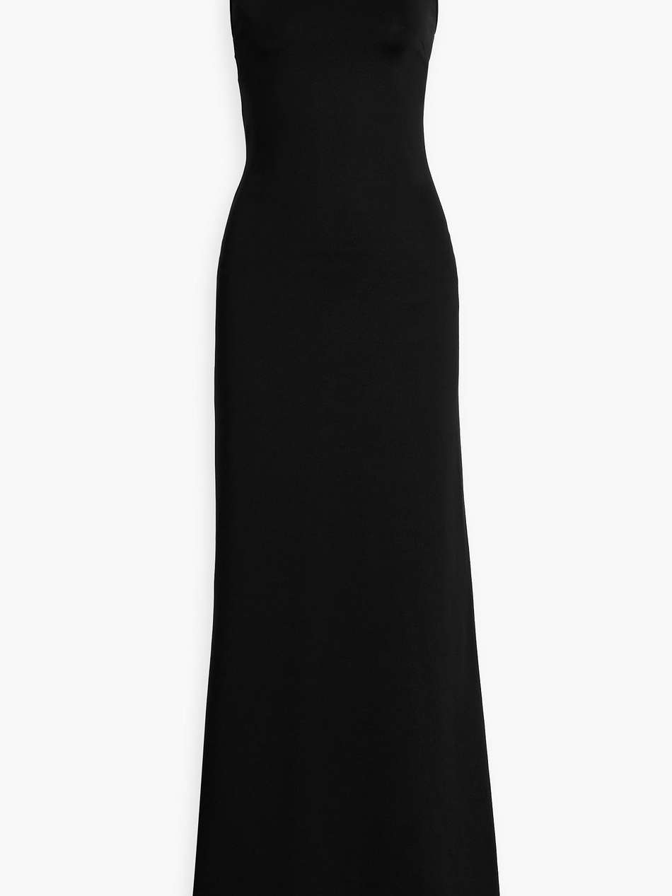 stretch-cady maxi dress