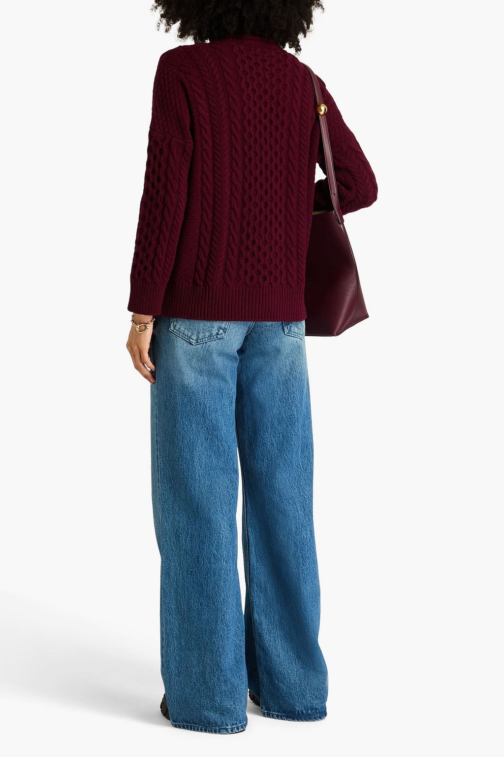 &DAUGHTER Annis cable-knit wool turtleneck sweater