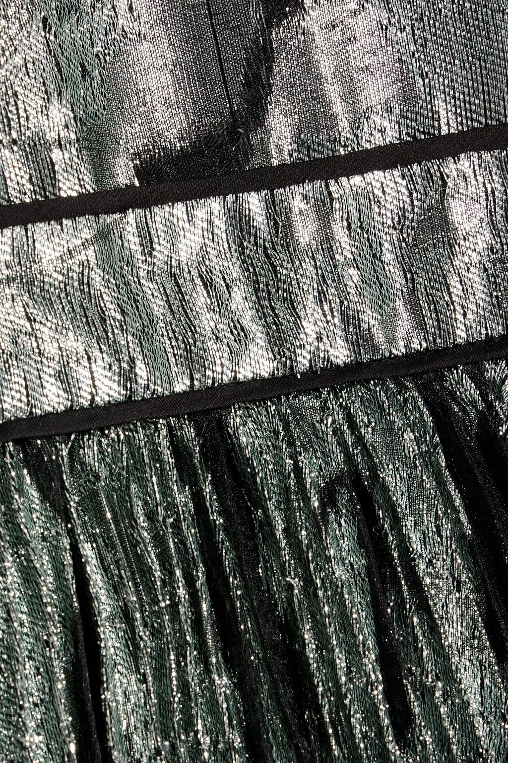 SIMKHAI Selkie pleated metallic fil coupé mini dress