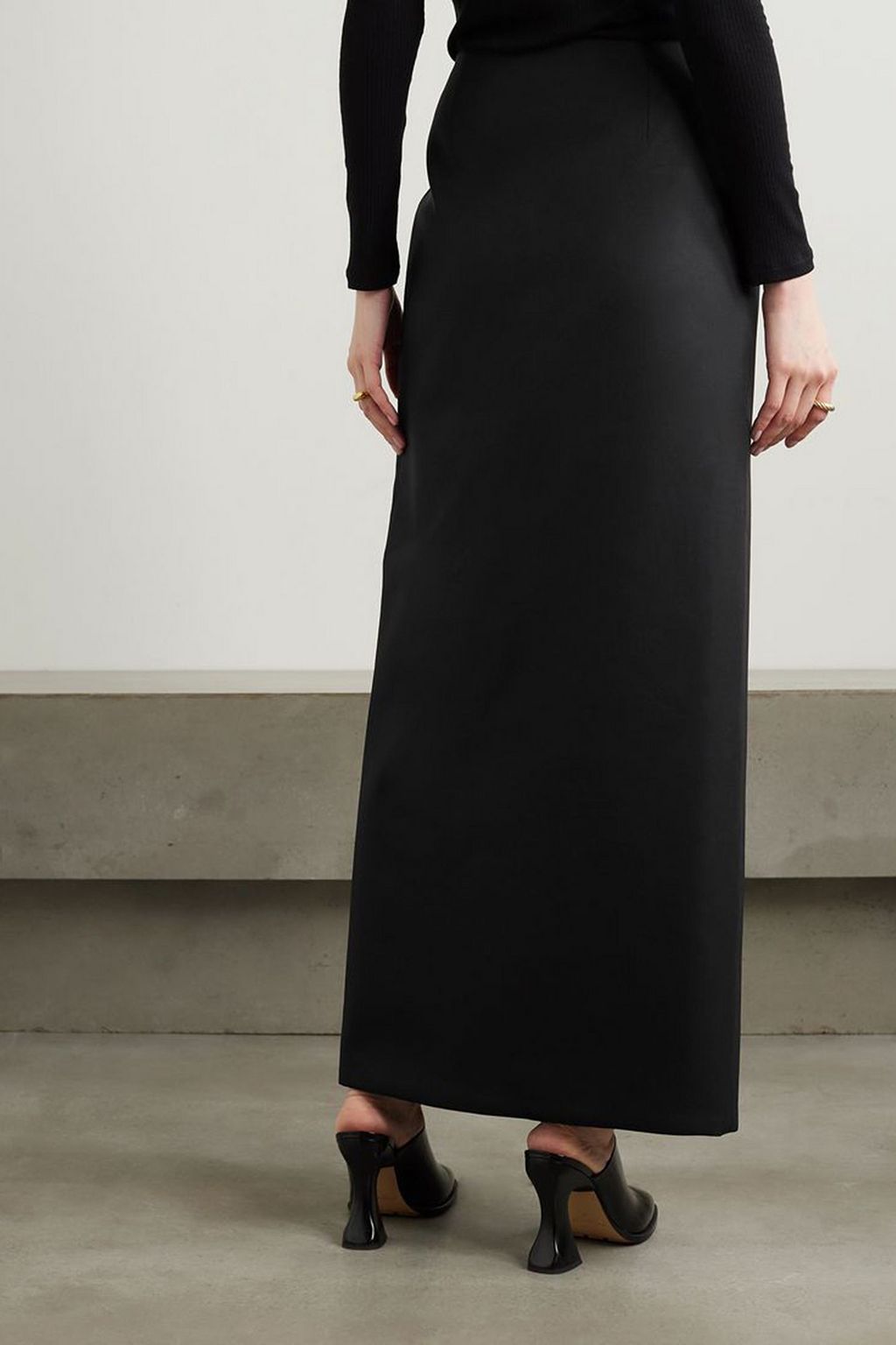 MARIE ADAM - LEENAERDT Reversible wool maxi wrap skirt