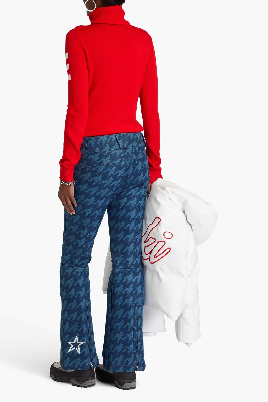 PERFECT MOMENT Aurora houndstooth denim ski pants