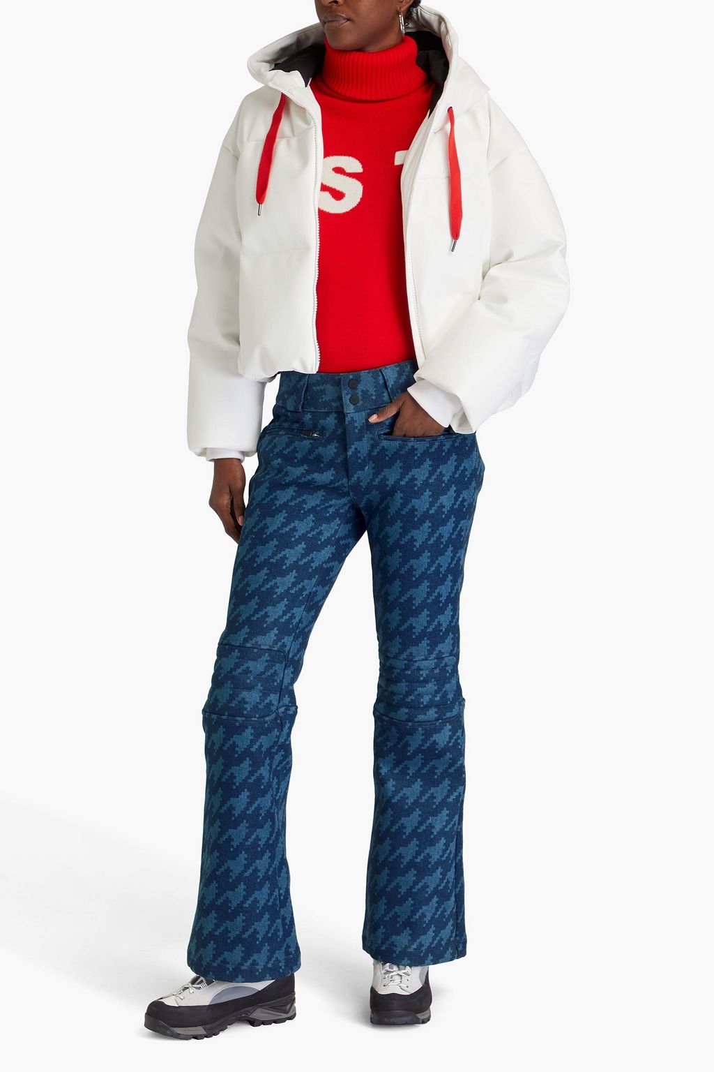 PERFECT MOMENT Aurora houndstooth denim ski pants