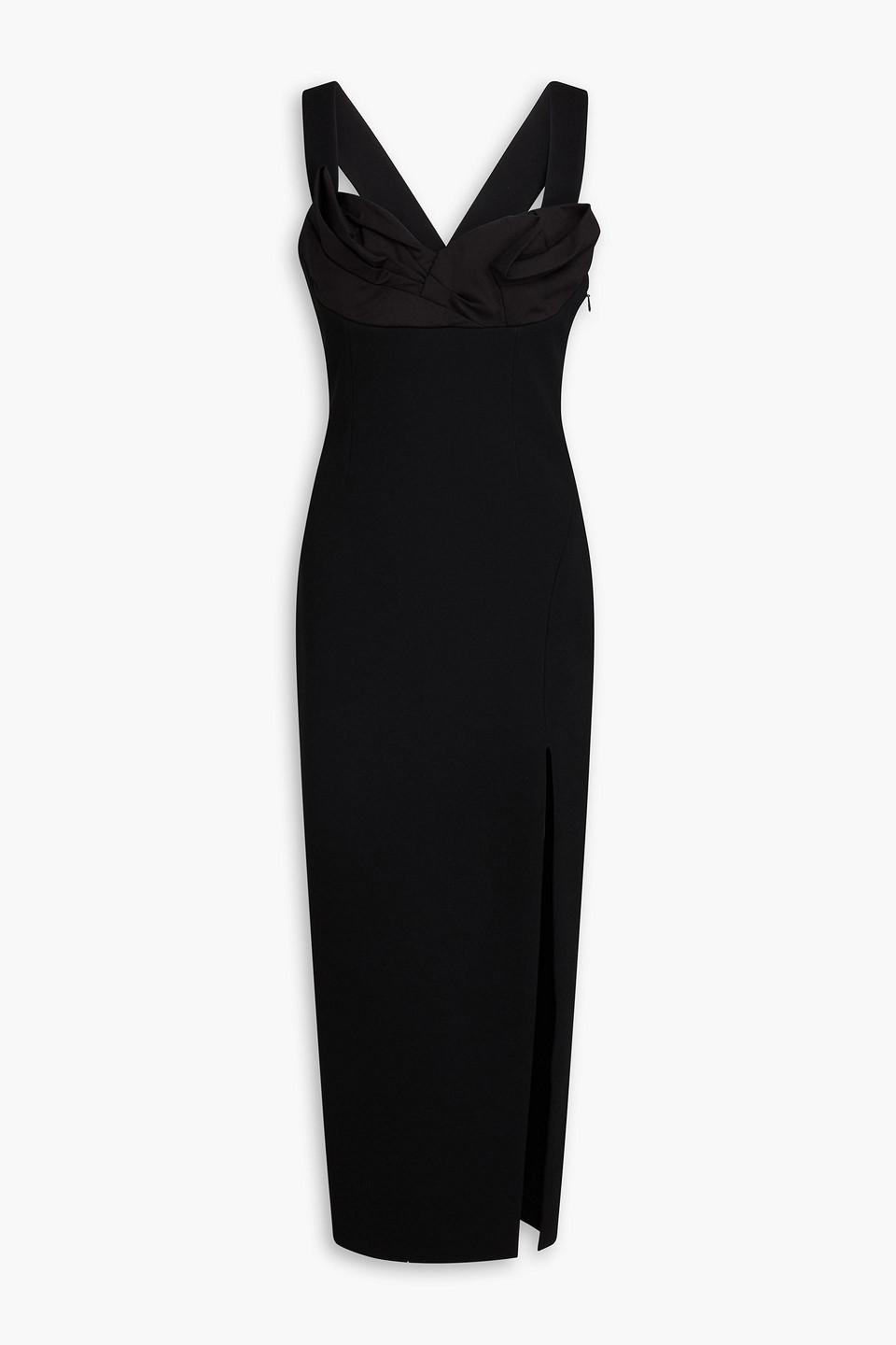 Rachel Gilbert - Alaric pleated crepon midi dress - Black - 6