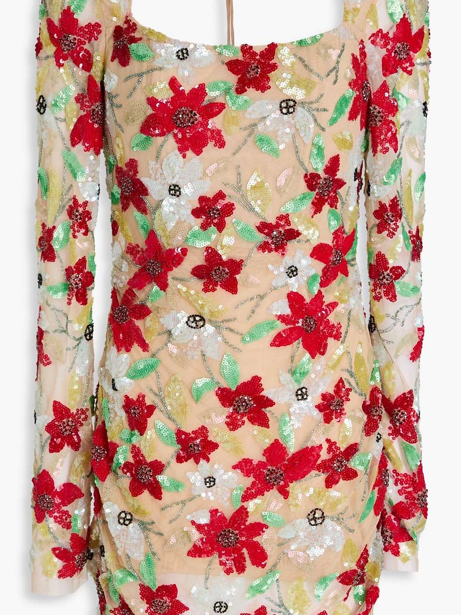 thea embellished tulle min dress