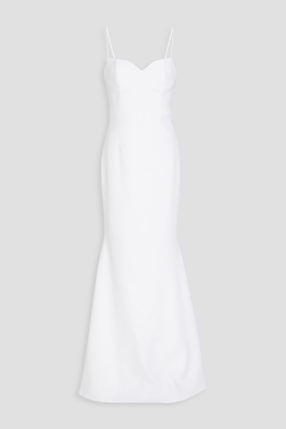 Rachel Gilbert Avery Crepe Gown In Ivory