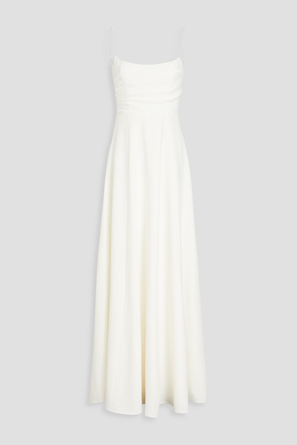 Rachel Gilbert Arlington Crystal-embellished Crepe Gown In Ivory