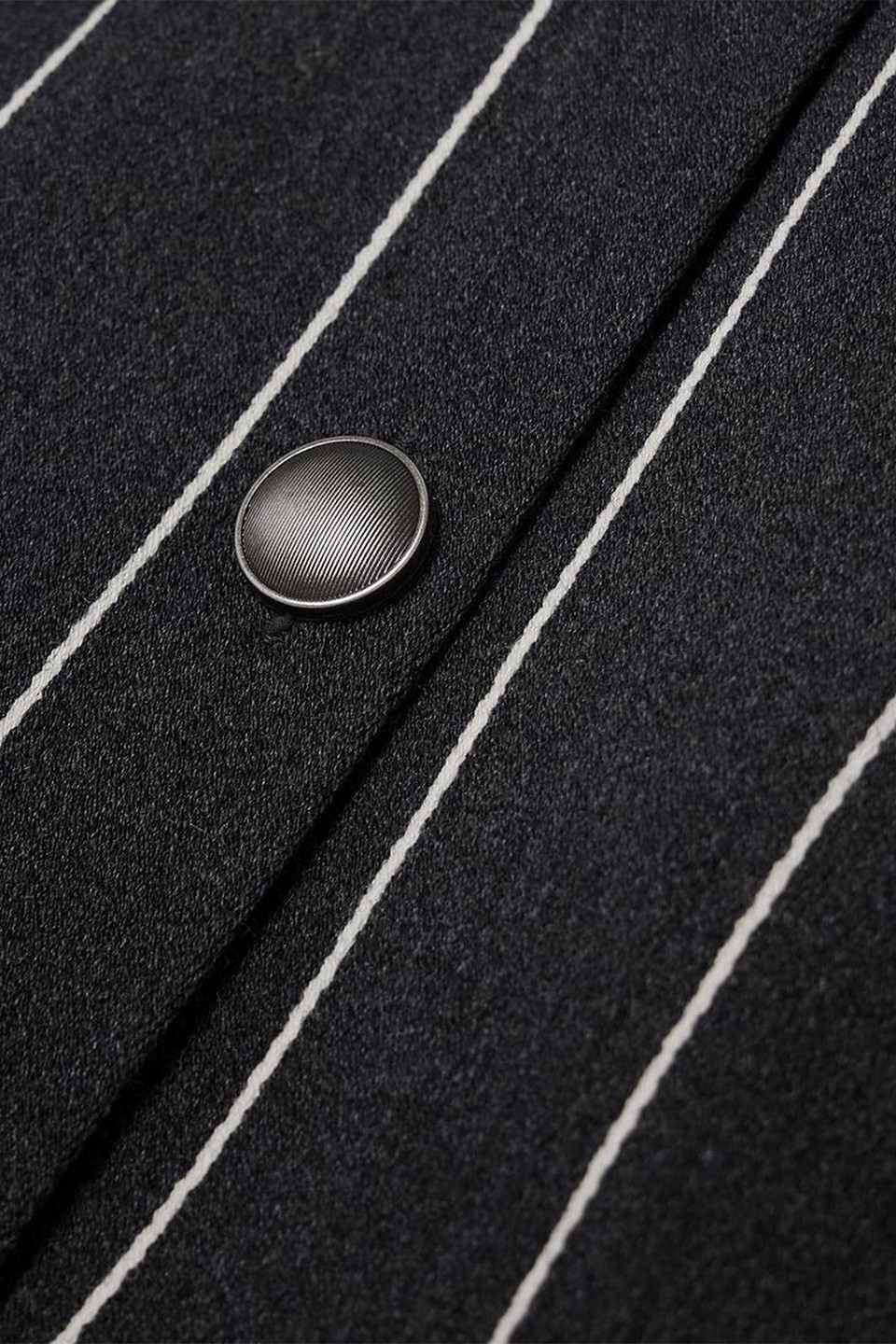 Alessandra Rich Pinstriped Wool-blend Mini Skirt In Dark Gray