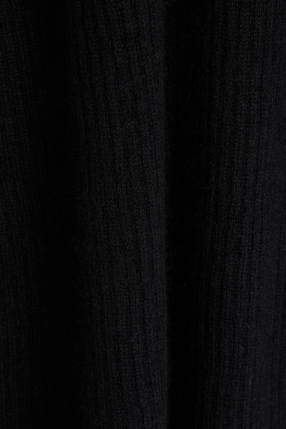 The Elder Statesman Heavy Delicash Ribbed Cashmere And Silk-blend Sweater In Black