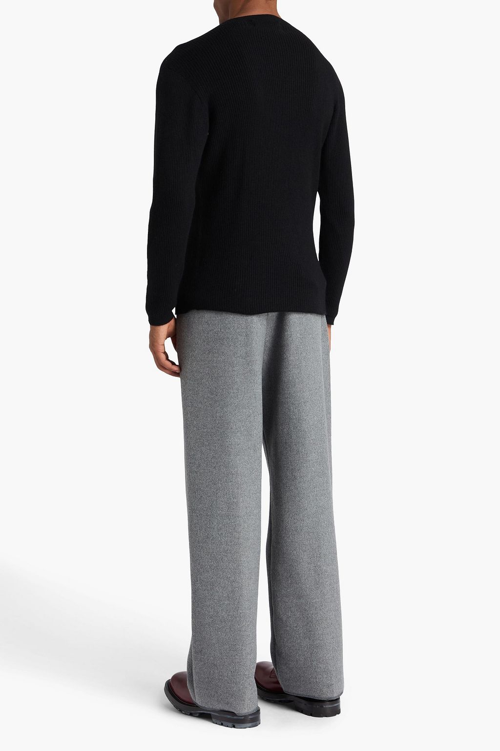 THE ELDER STATESMAN Heavy Delicash ribbed cashmere and silk-blend sweater