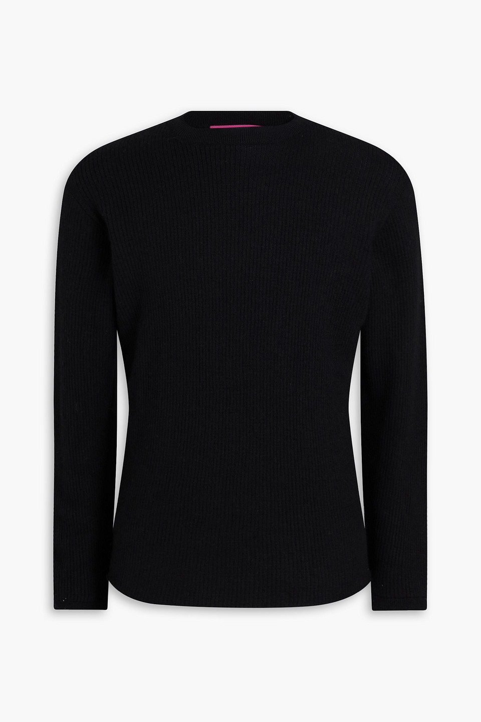 The Elder Statesman Heavy Delicash Ribbed Cashmere And Silk-blend Sweater In Black