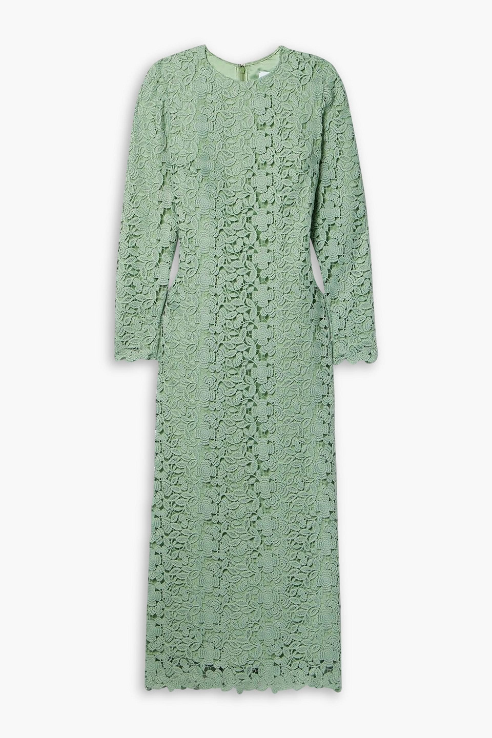 Markarian Arizona Guipure Lace Midi Dress In Sage Green
