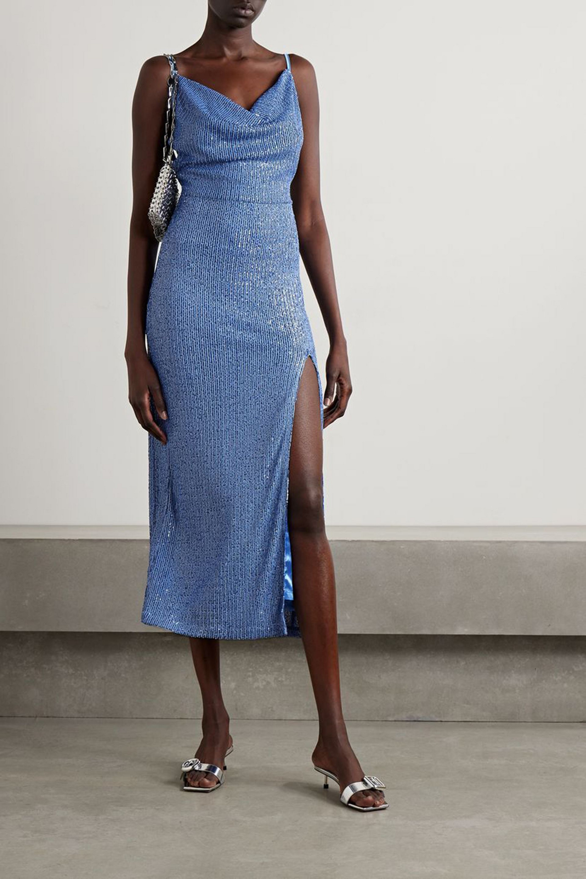 In The Mood For Love Yuna draped sequined tulle gown