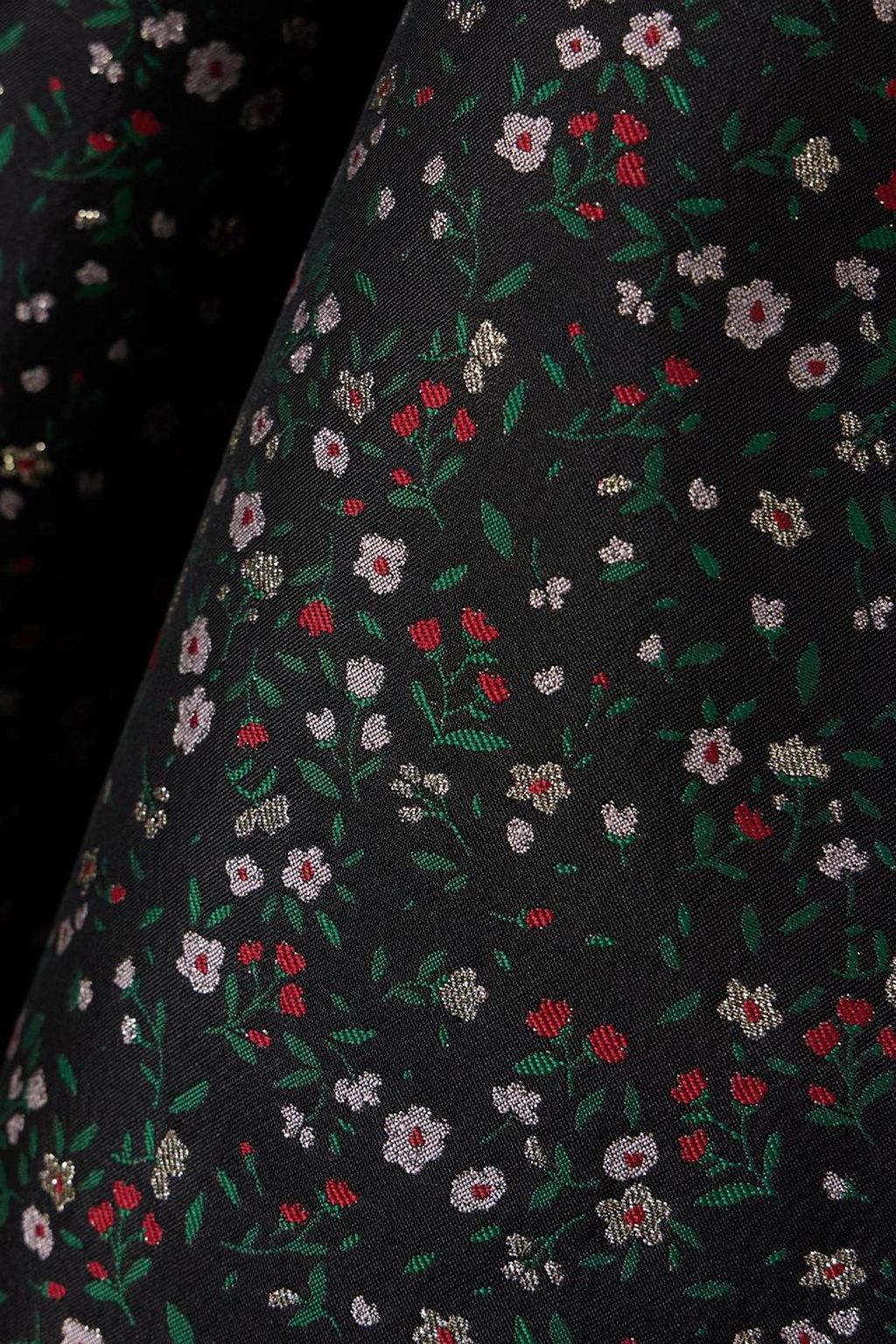 MARKARIAN Apple metallic floral-jacquard midi dress
