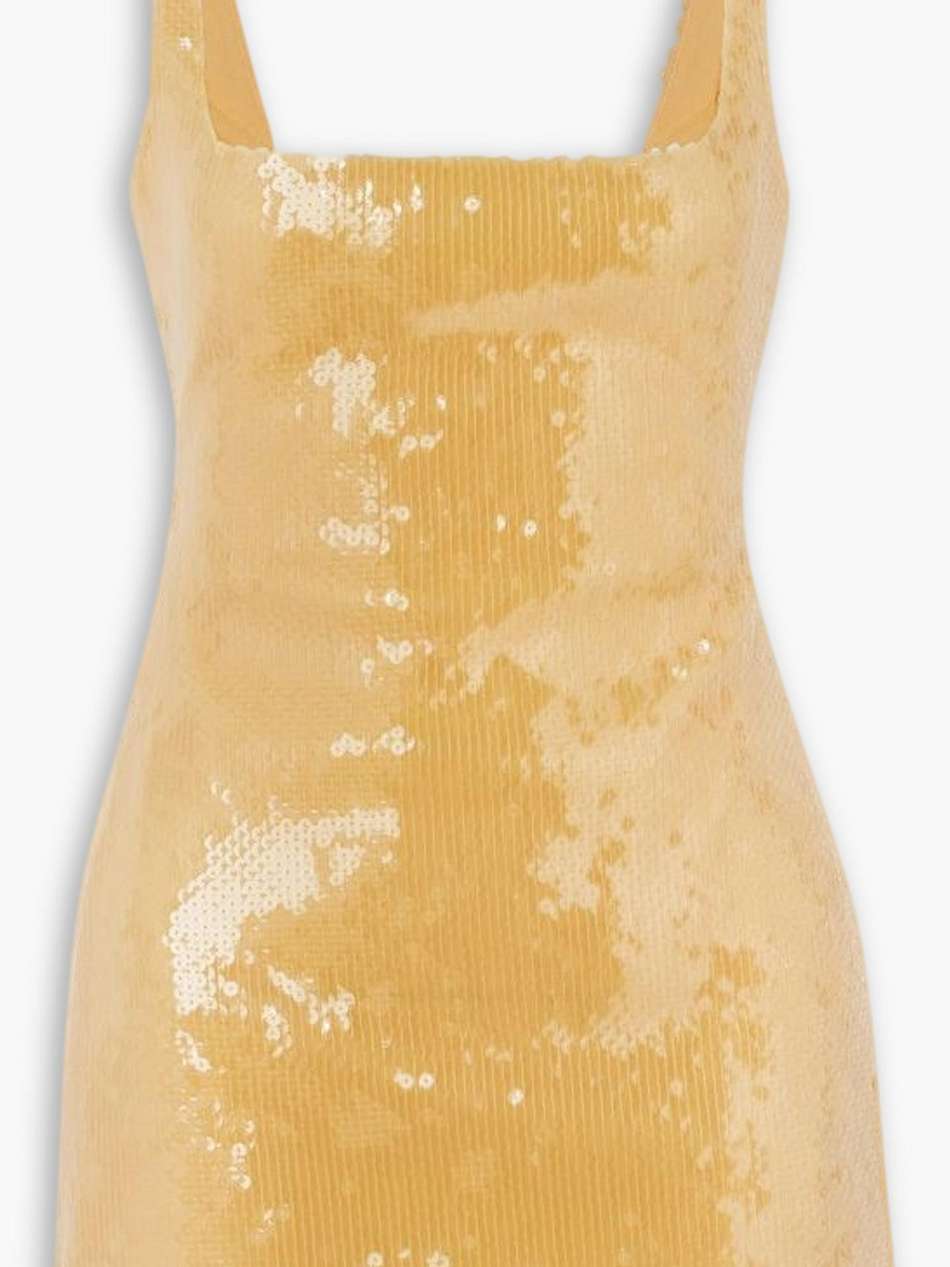 sior sequined tulle mini dress