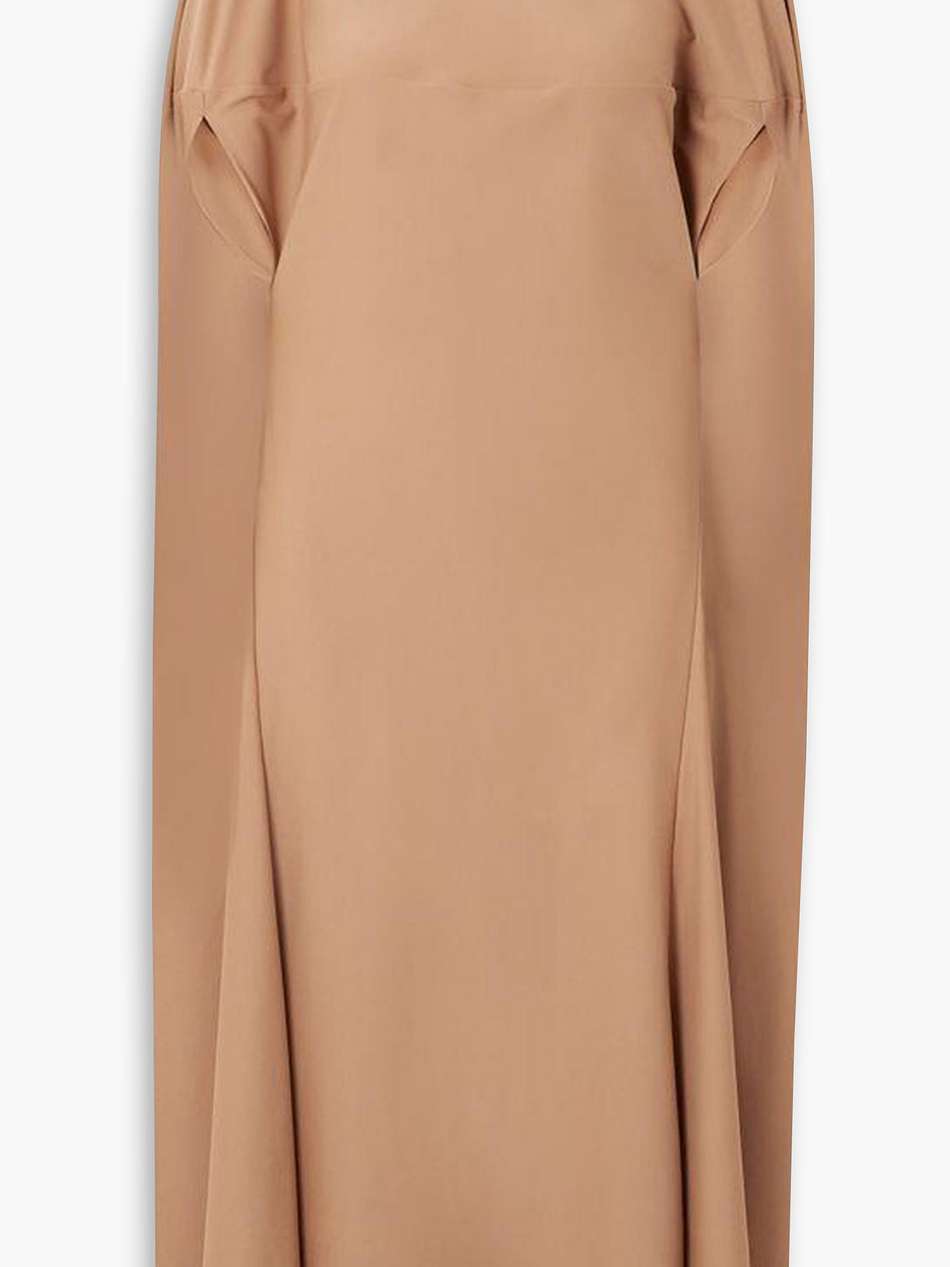 cape-effect stretch-jersey midi dress