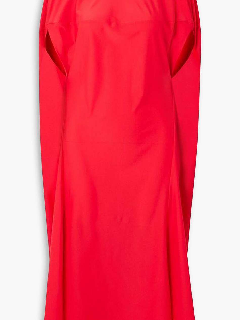 cape-effect stretch-jersey midi dress
