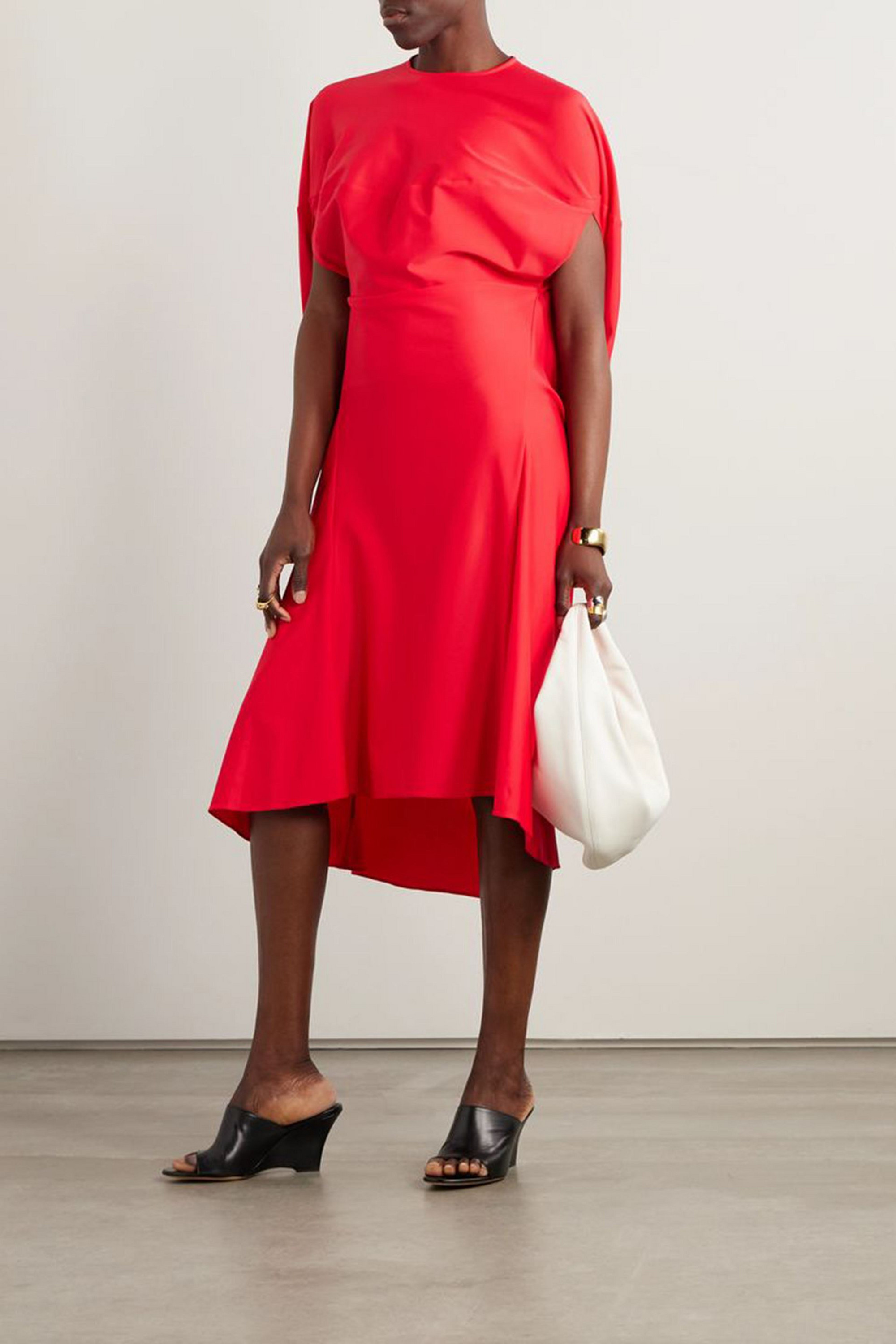 Marie Adam-leenaerdt Cape-effect stretch-jersey midi dress