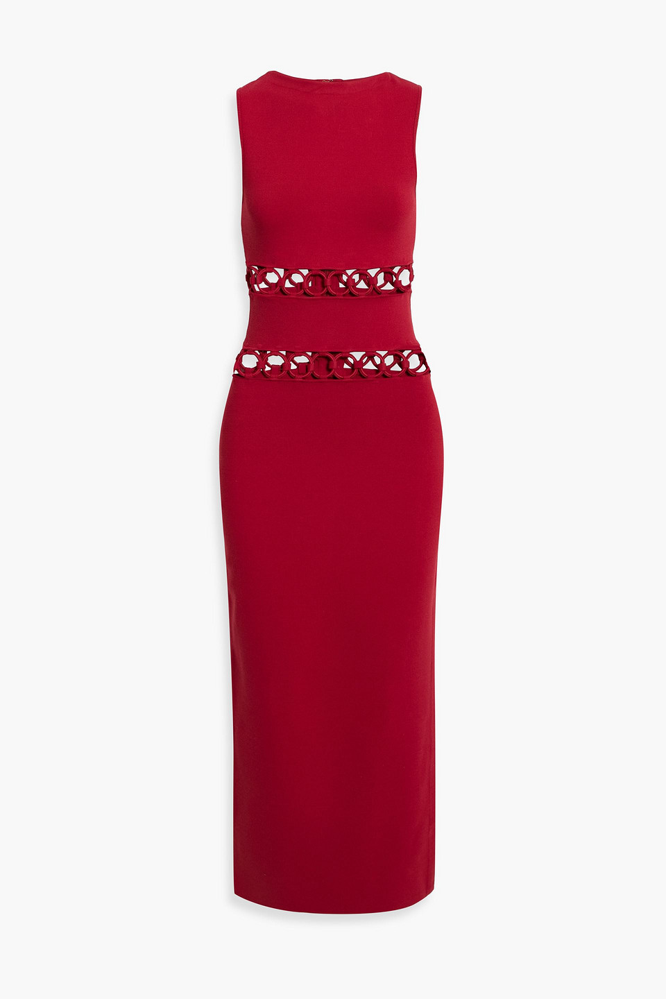 Cult Gaia River Cutout Stretch-knit Midi Dress In Burgundy
