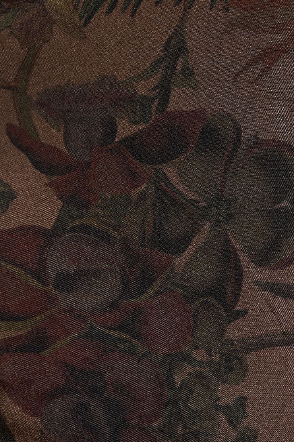 DRIES VAN NOTEN Floral-print silk crepe de chine shirt