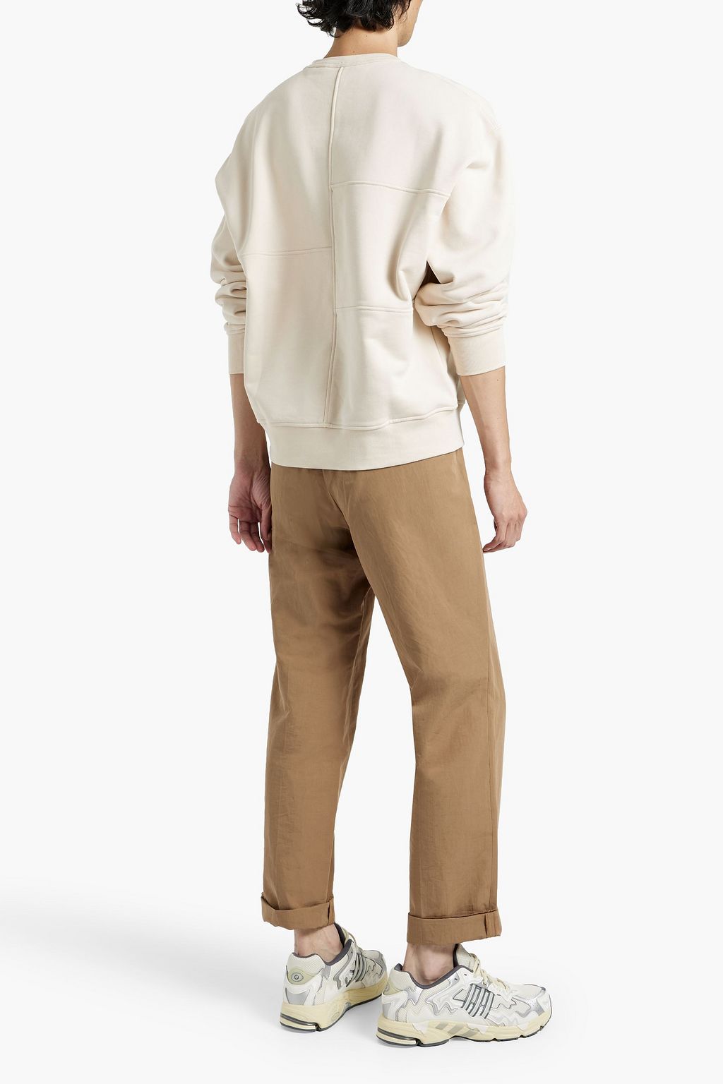FRAME Logo-embossed French cotton-terry sweatshirt