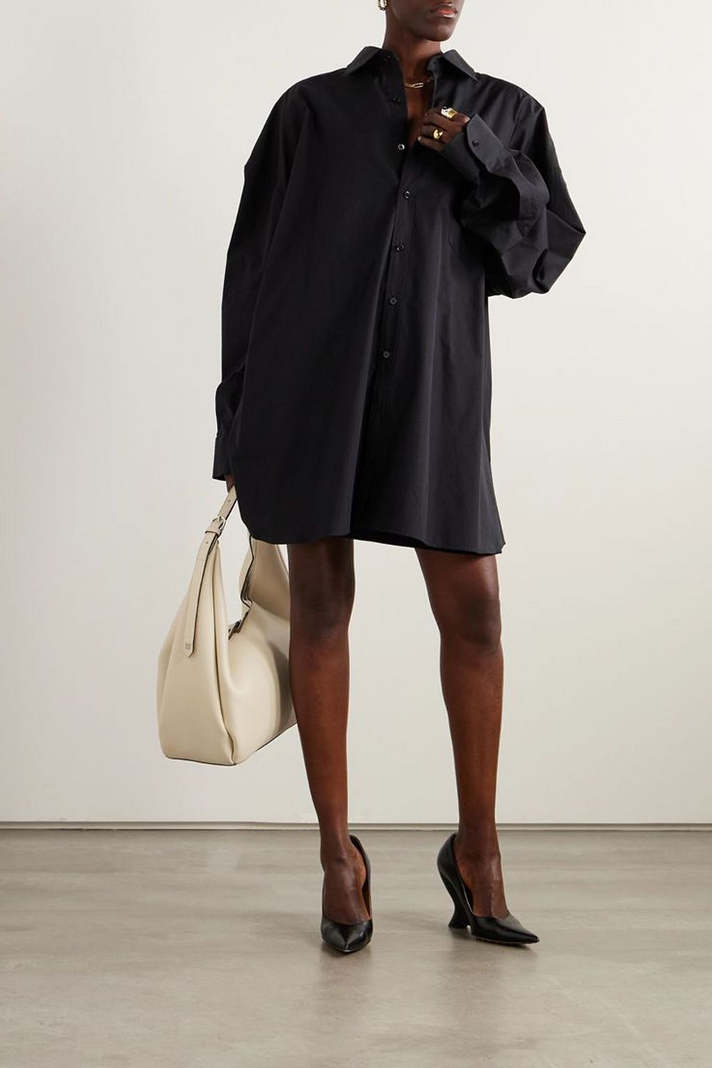 MARIE ADAM - LEENAERDT Oversized cotton-poplin shirt