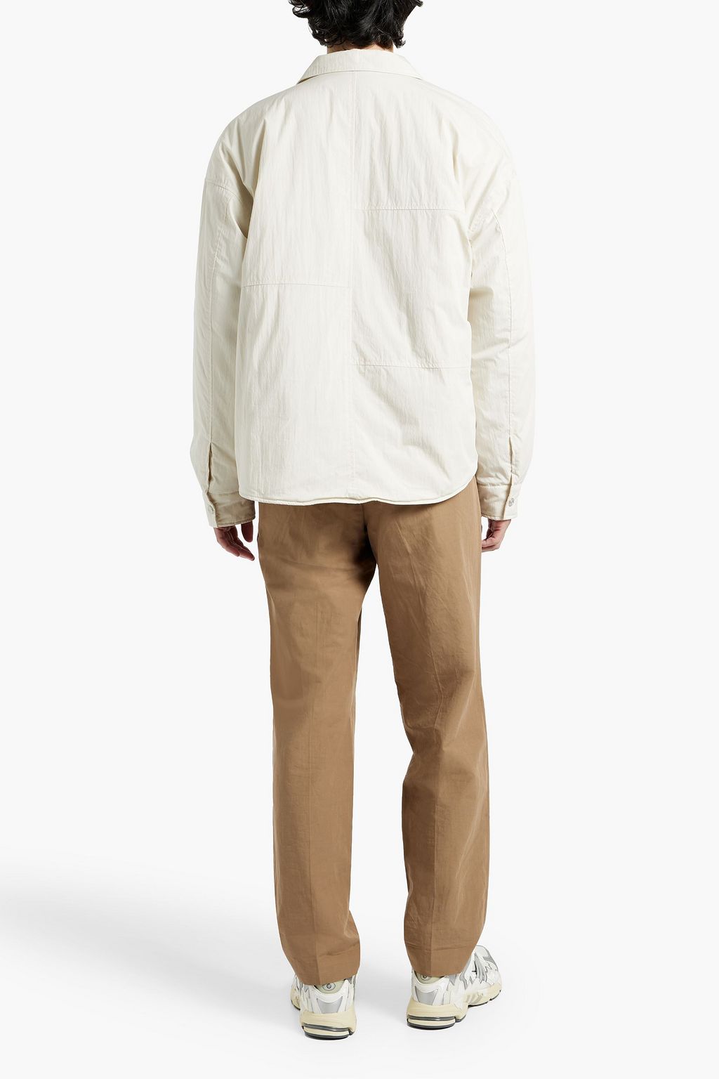 FRAME Padded cotton-blend overshirt