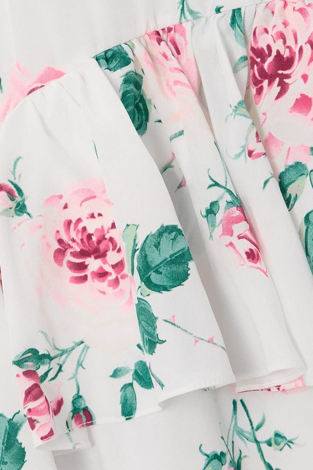 ALESSANDRA RICH Ruffled silk-crepe mini dress