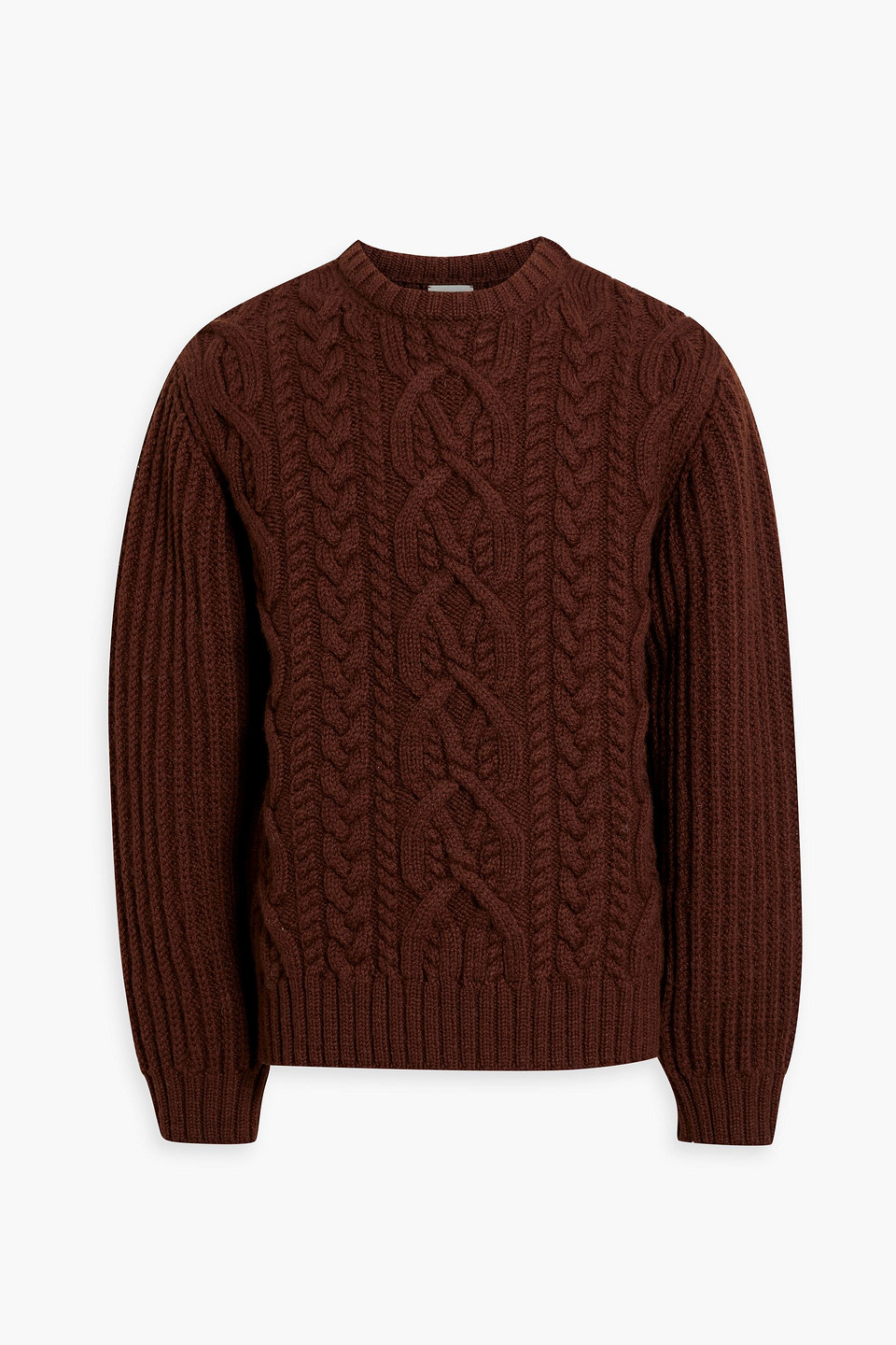 Cable-knit wool sweater