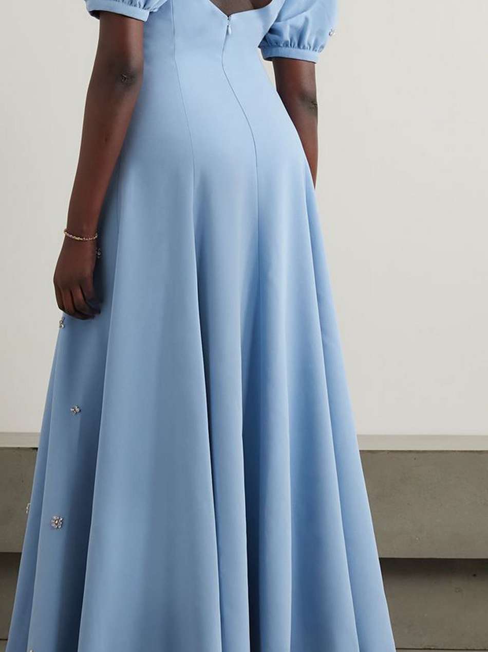 anastasia cutout crystal-embellished crepe gown