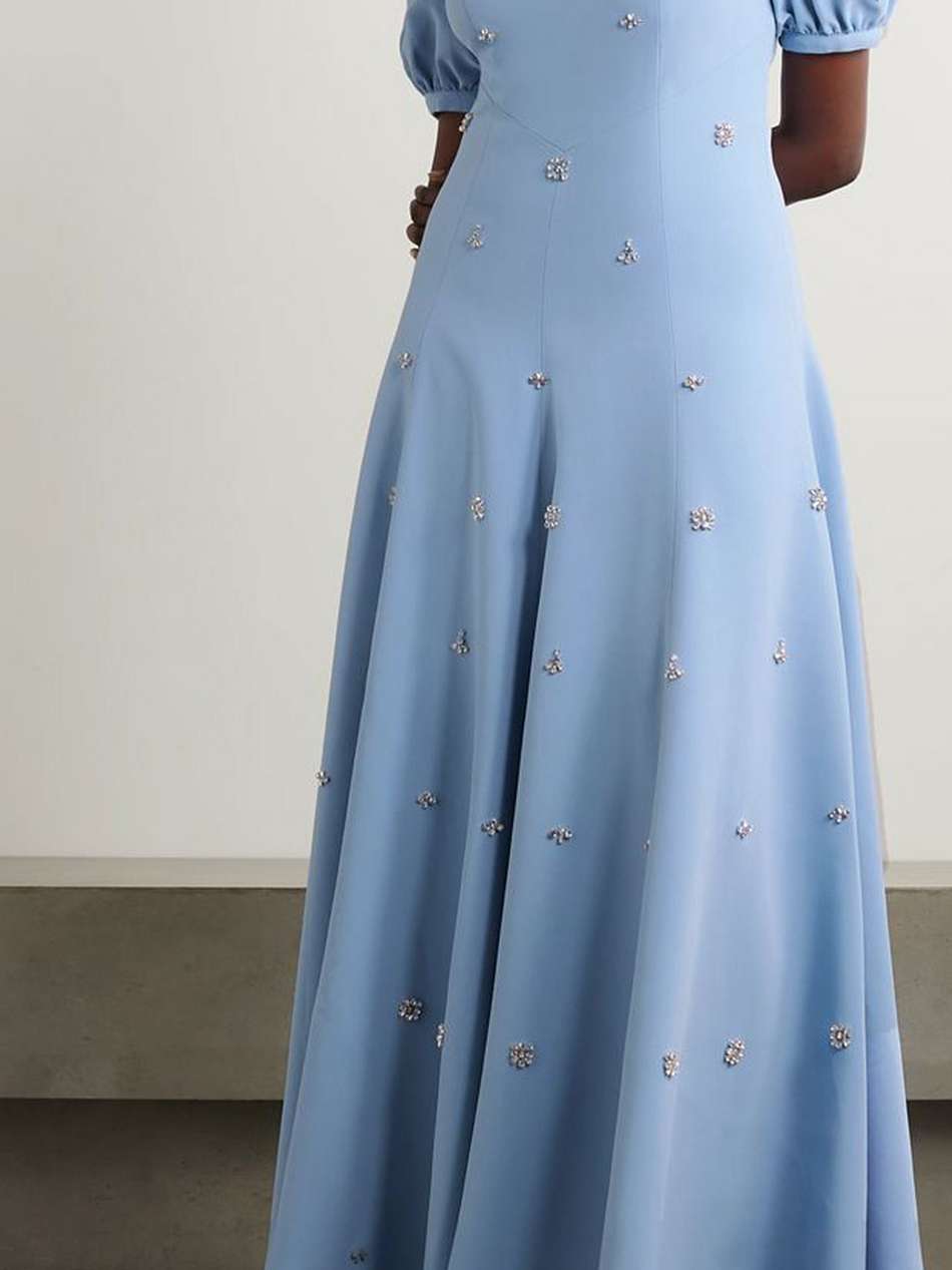 anastasia cutout crystal-embellished crepe gown