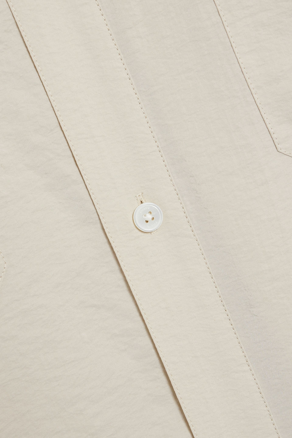 Frame Crinkled Silk-blend Shirt In Beige