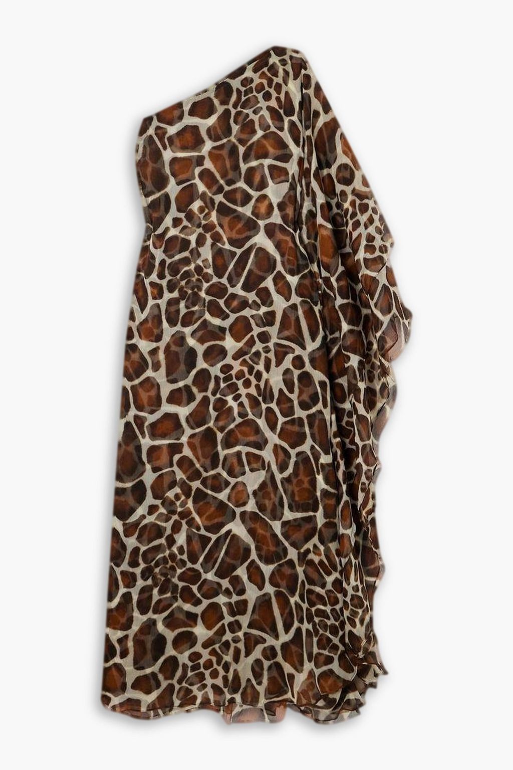 DODO BAR OR فستان متوسط الطول Helena من حرير الشيفون بطبعات وكمّ واحد