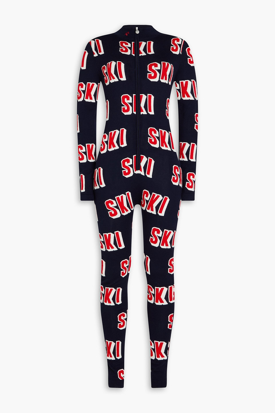 Perfect Moment Vogel Wool Onesie Xl In Navy-red