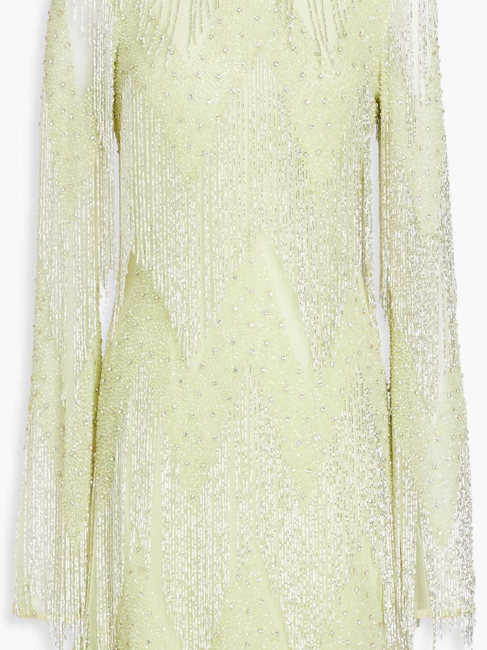 embellished tulle mini dress