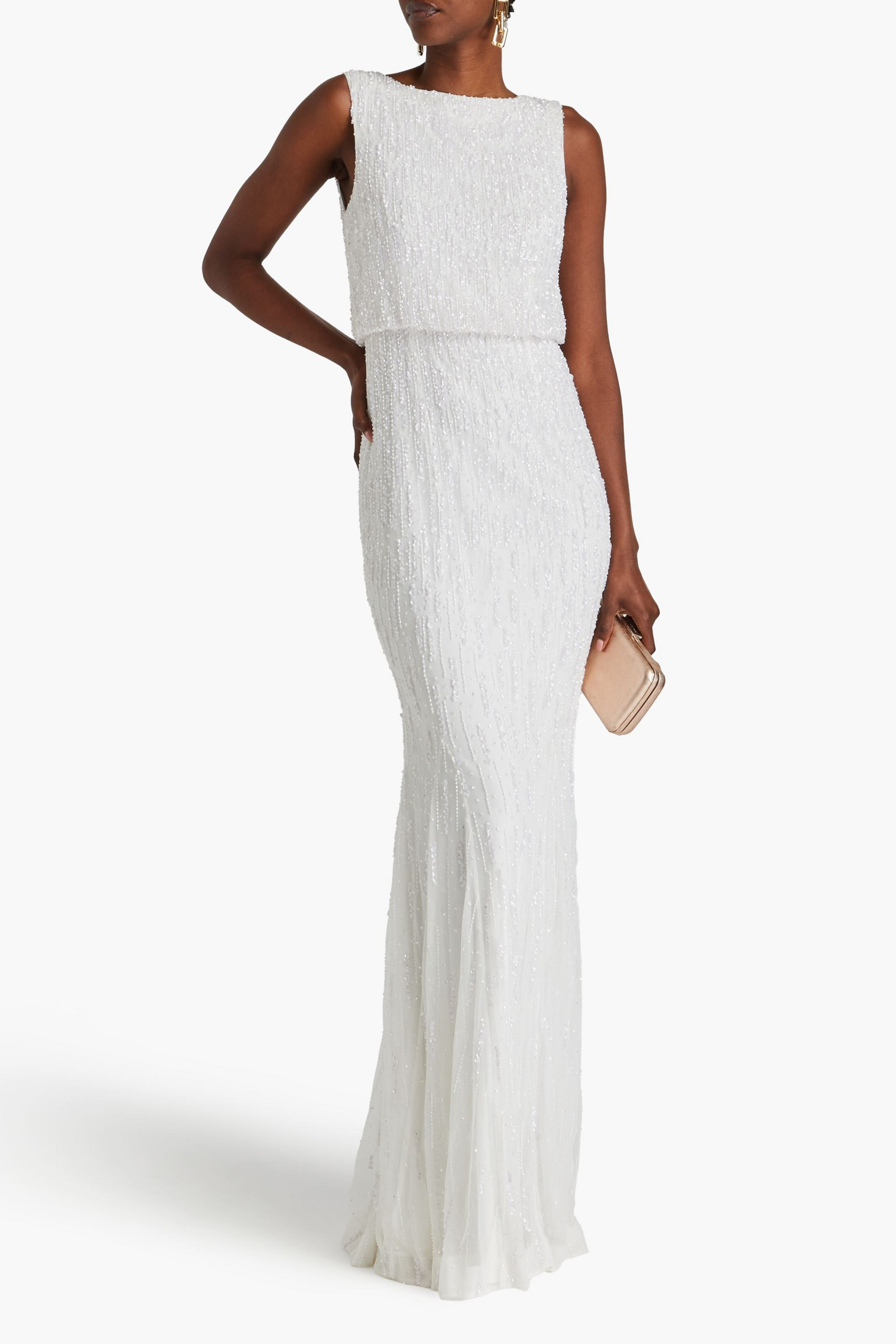 Rachel Gilbert Ava embellished tulle gown