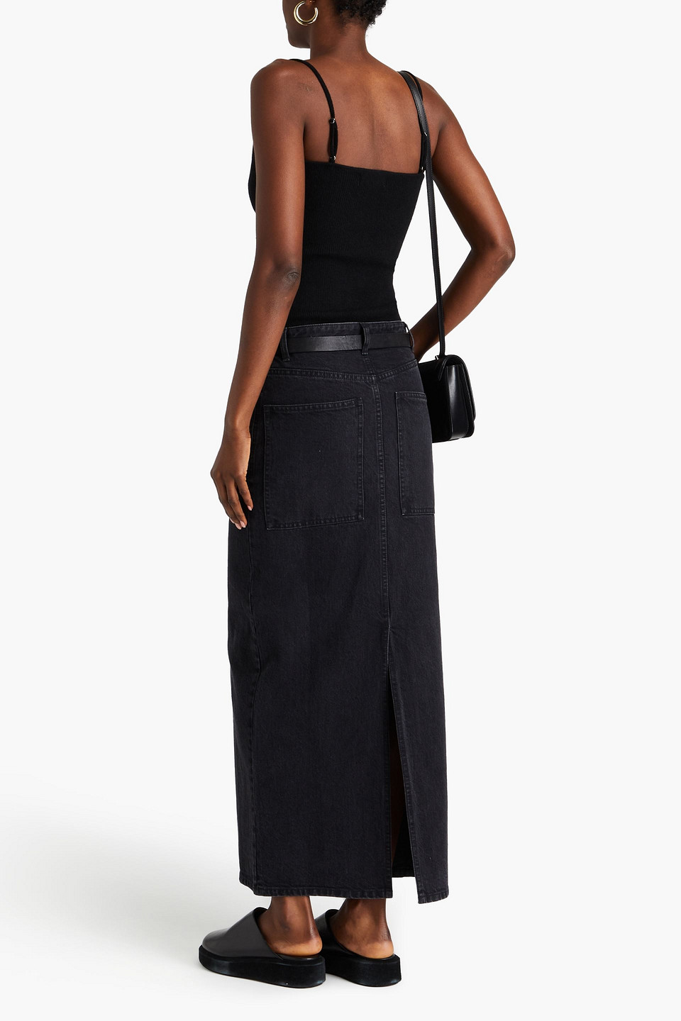 Shop Naadam Ribbed Cashmere Camisole In Black